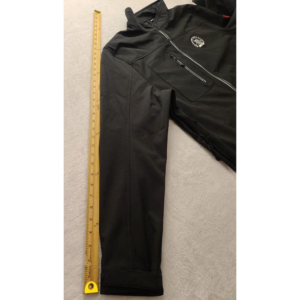 Clique Men's Softshell Jacket XL Black Full Zip Fleece Lined Bob‎ Calamia Golf